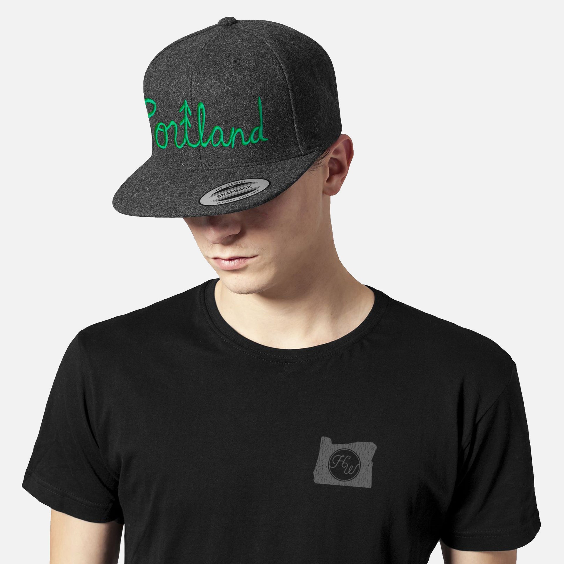 Portland Melton Wool Snapback Hat